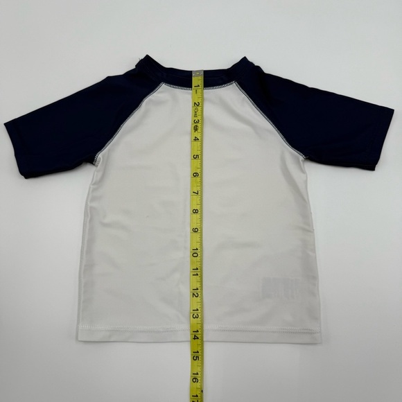 Old Navy Rashguard Swim Top Trunks Toddler Boys Swim Set Dinosaur 4T Blue White - Picture 3 of 16